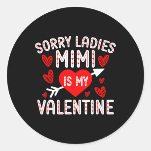 Pegatina Redonda Lo siento Damas Mimi es mi valente de niños de San