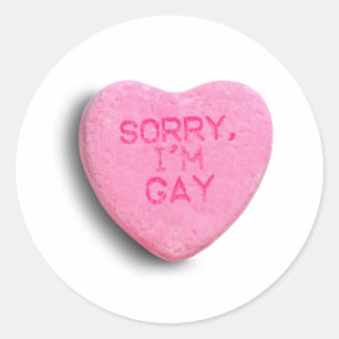 PEGATINA REDONDA LO SIENTO, ESTOY GAY