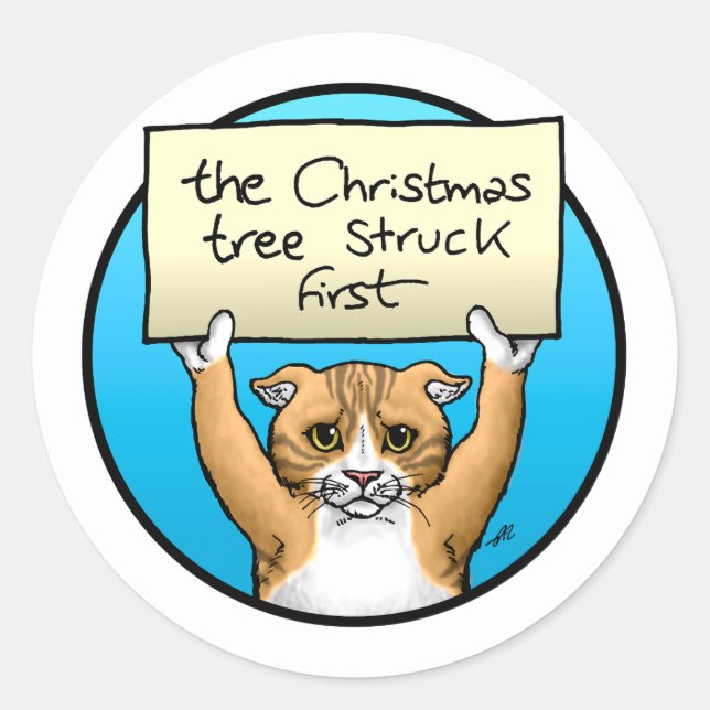 Pegatina Redonda Lo siento Kitty (Anverso)