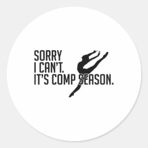 Pegatina Redonda Lo siento, no puedo comp temporada animar a Gilrs