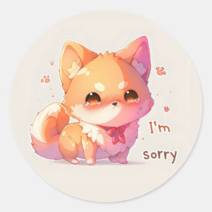 Pegatina Redonda Lo siento, pipa triste