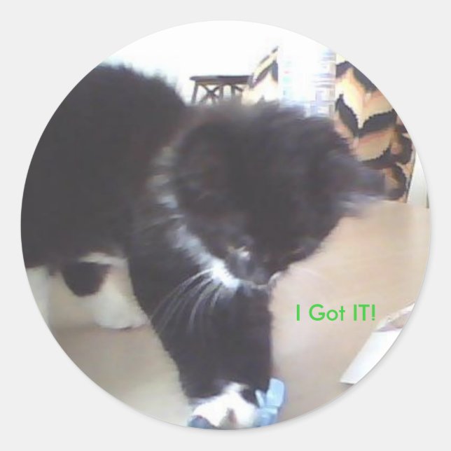 Pegatina Redonda ¡Lo tengo! (Anverso)