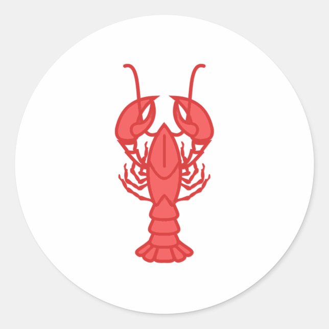 Pegatina Redonda Lobster (Anverso)