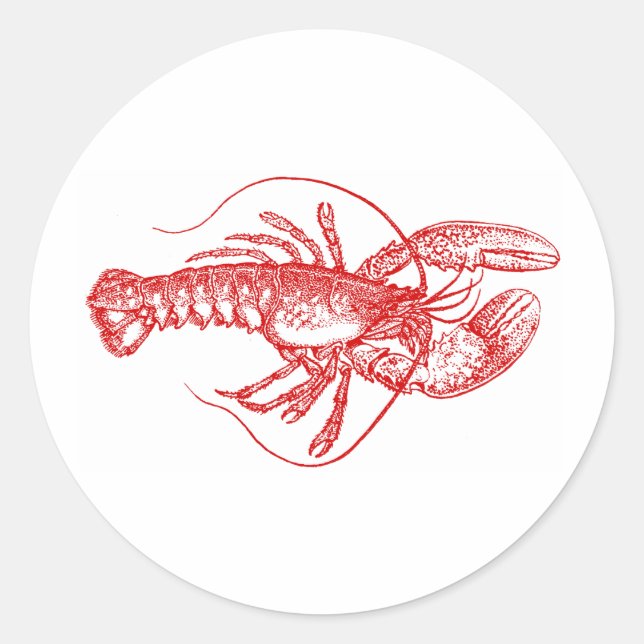 Pegatina Redonda Lobster (Anverso)
