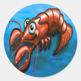 Pegatina Redonda Lobster