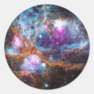 Pegatina Redonda Lobster Nebula
