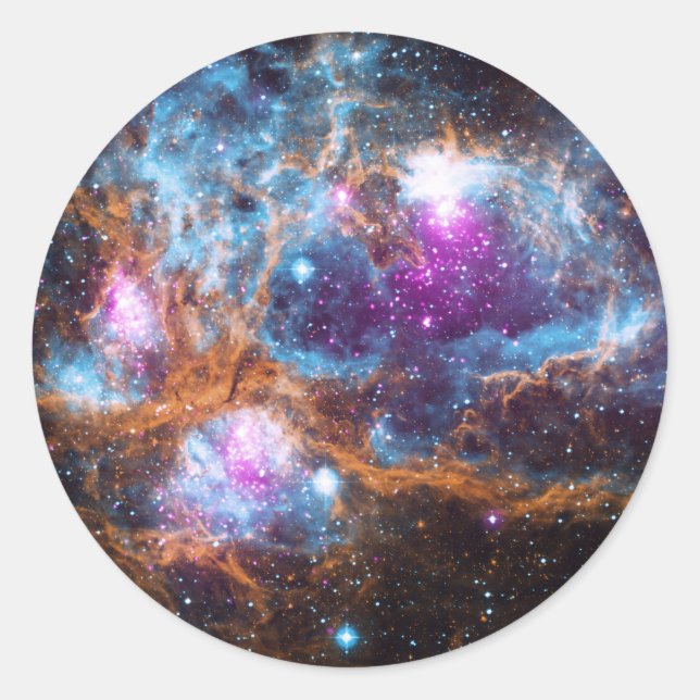 Pegatina Redonda Lobster Nebula (Anverso)