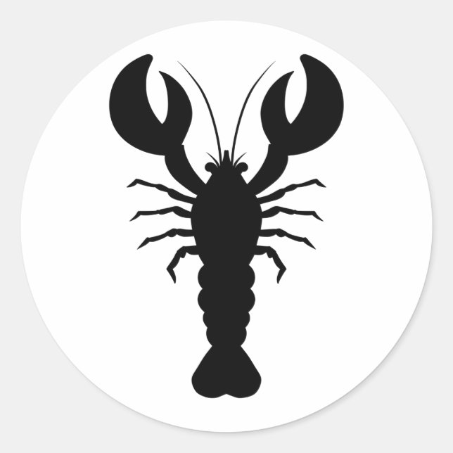 Pegatina Redonda Lobster Silhouette (Anverso)