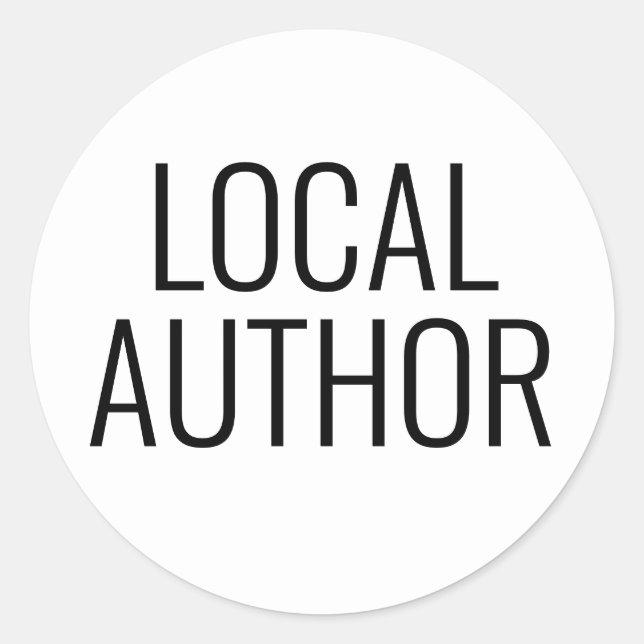 Pegatina Redonda LOCAL AUTHOR Sticker for books (Anverso)