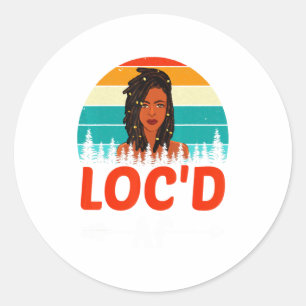 Pegatina Redonda Locd Af Orgullo Negro Mes de la Historia Negra Afr