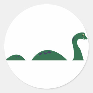 Pegatina Redonda Loch Ness Monster