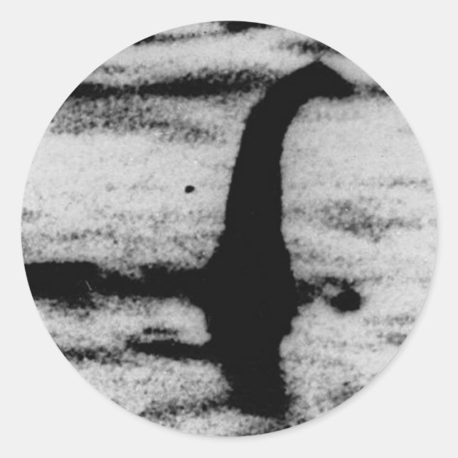 Pegatina Redonda Loch Ness Monster (Anverso)