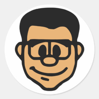Pegatina Redonda Lockergnome Head Sticker