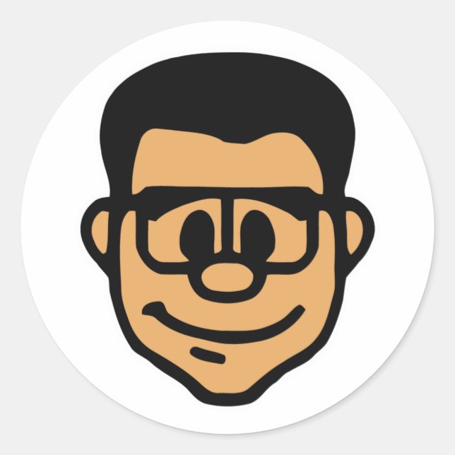 Pegatina Redonda LockergnomeHead (Anverso)