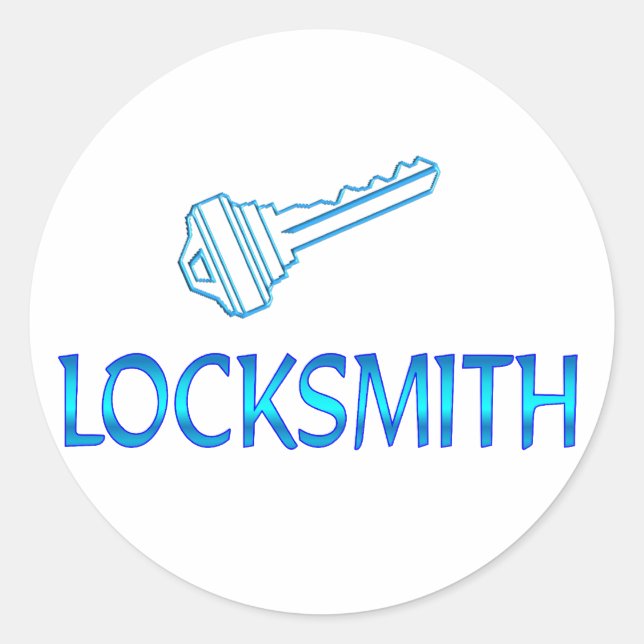Pegatina Redonda Locksmith (Anverso)