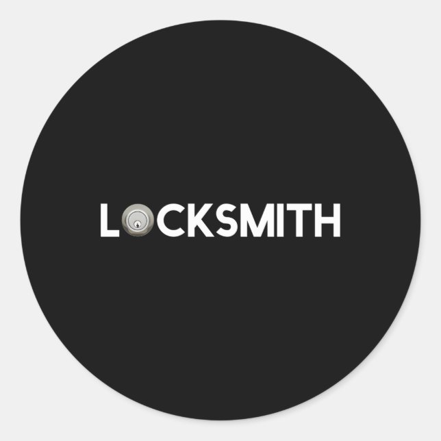 Pegatina Redonda Locksmith profesional (Anverso)