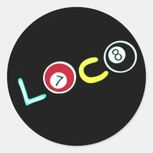 Pegatina Redonda Loco