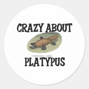 Pegatina Redonda Loco por Platypus