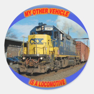Pegatina Redonda Locomotora CSX