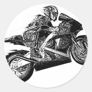 Pegatina Redonda locura de Carreras