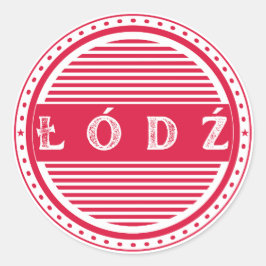 Pegatina Redonda Lodz City Pride Emblem – Polish Identity