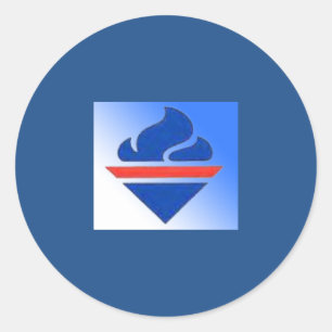 Pegatina Redonda Logo antiguo del Fiesta conservador del Reino Unid