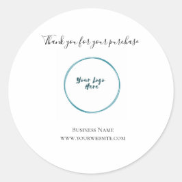 Pegatina Redonda Logo Business Gracias