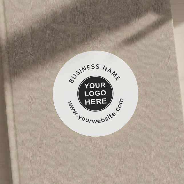 Pegatina Redonda Logo | Business Name | Website | Business Branding (Subido por el creador)