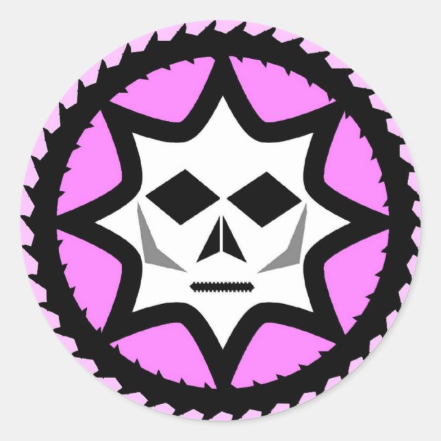 Pegatina Redonda Logo clásico de Diabolichix (Anverso)