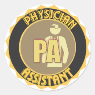 PEGATINA REDONDA LOGO DE AYUDANTE MÉDICO DE LA PA