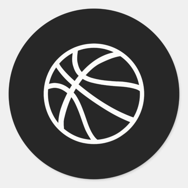 Pegatina Redonda Logo de baloncesto (Anverso)