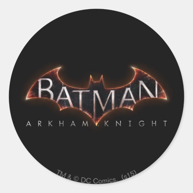 Pegatina Redonda Logo de Batman Arkham Knight (Anverso)