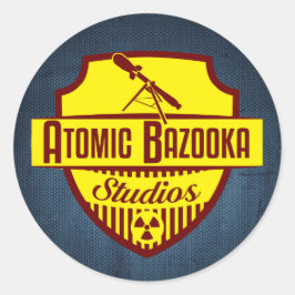 Pegatina Redonda Logo de Bazooka Atómica