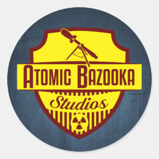 Pegatina Redonda Logo de Bazooka Atómica