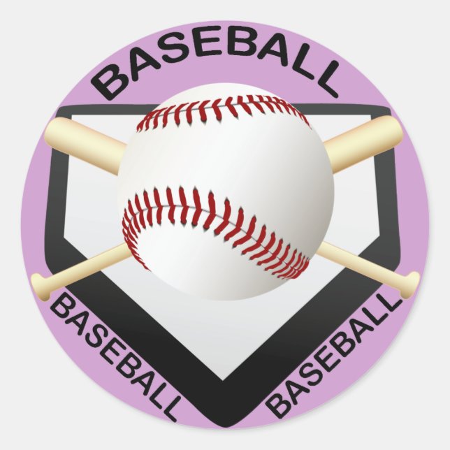 PEGATINA REDONDA LOGO DE BÉISBOL (Anverso)