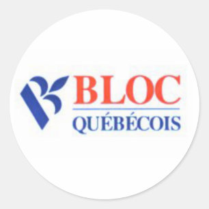 Pegatina Redonda Logo de Bloc Québécois