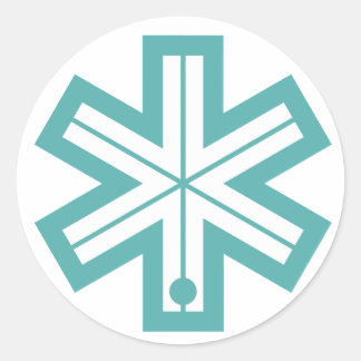 Pegatina Redonda Logo de Bonna Ski