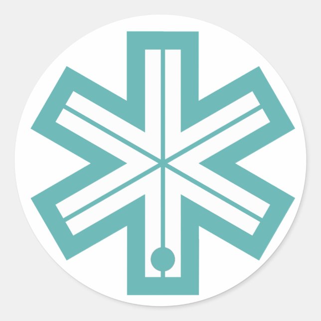 Pegatina Redonda Logo de Bonna Ski (Anverso)