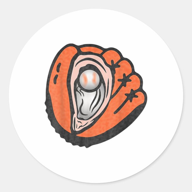 Pegatina Redonda Logo de Chesapeake Oyster Catchers (Anverso)