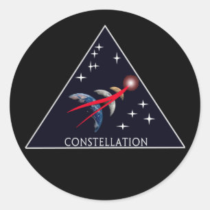 Pegatina Redonda Logo de constelación del proyecto de la NASA