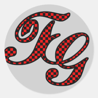 Pegatina Redonda Logo de control TG