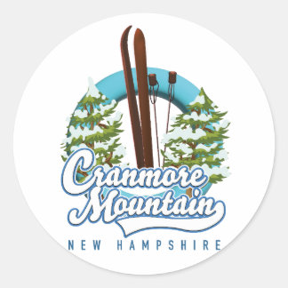 Pegatina Redonda Logo de Cranmore Mountain New Hampshire Ski