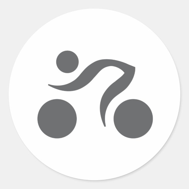 Pegatina Redonda Logo de Cycling cool (Anverso)