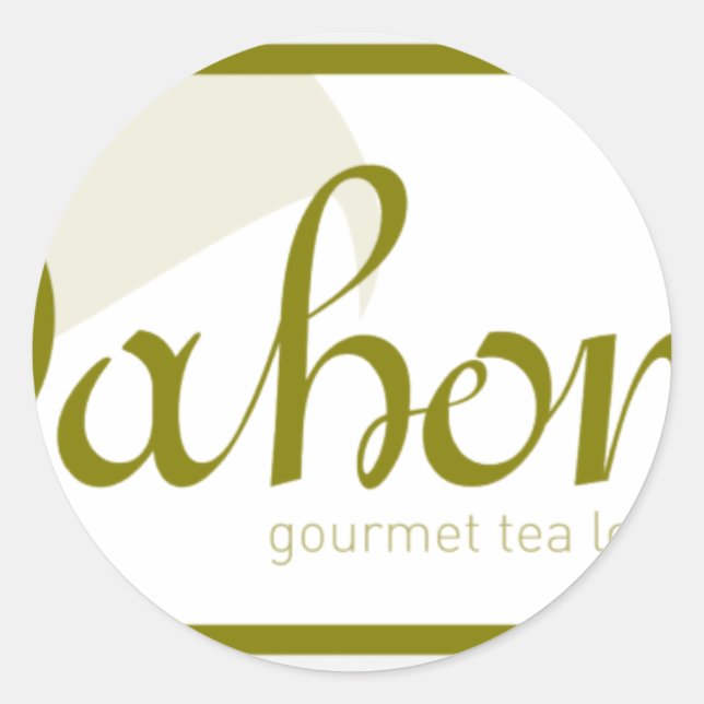 Pegatina Redonda logo de dahon (Anverso)