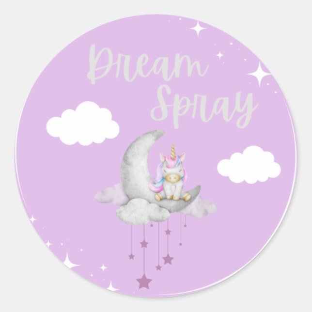 Pegatina Redonda Logo de Dream Spray (Anverso)