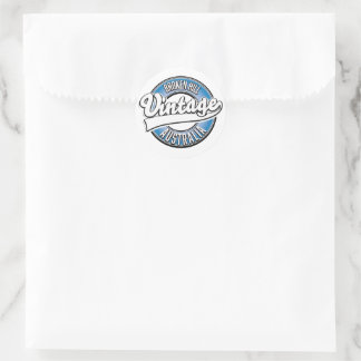 Pegatina Redonda Logo de estilo vintage de Broken Hill australia.