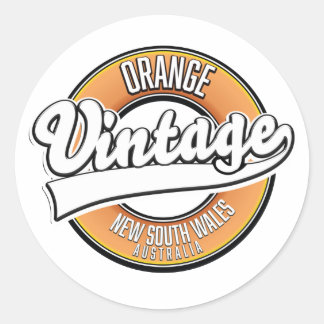 Pegatina Redonda Logo de estilo vintage de Broken Hill australia. L