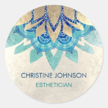 Logo de faux gold verde azulado azul