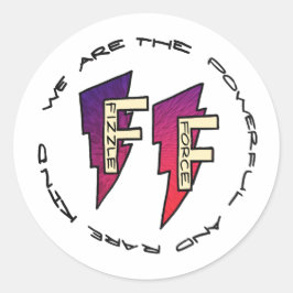 Pegatina Redonda Logo de Fizzle Force