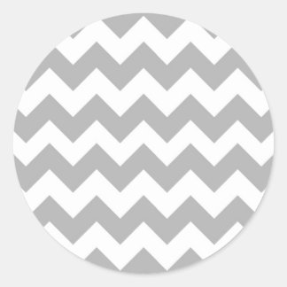Pegatina Redonda Logo de Gray Chevron